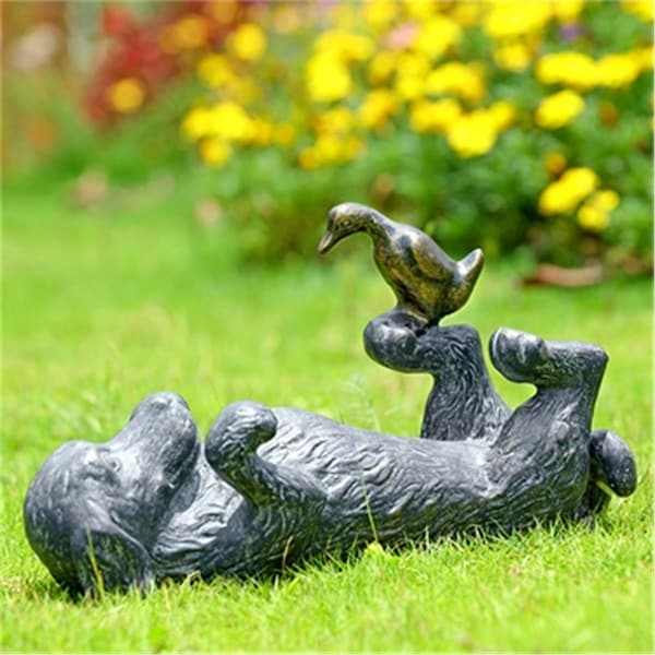 Ricki'S Rugs Puppy Play Garden Sculpture - 8 x 14.50 x 5.50 in. RI2486411 - main